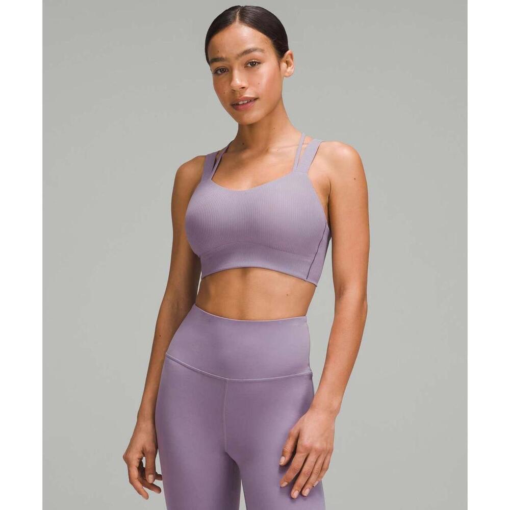 Lululemon Like a Cloud Longline Ribbed Bra Size 4 D/DD Cups - Picture 1 of 11